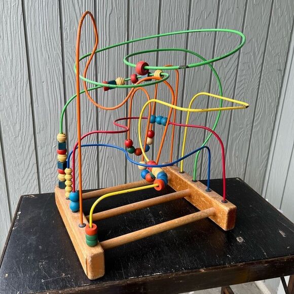 Vintage Educo Super Maze Wooden Children's Toy 20" H × 15" W × 12" D - Picture 7 of 16